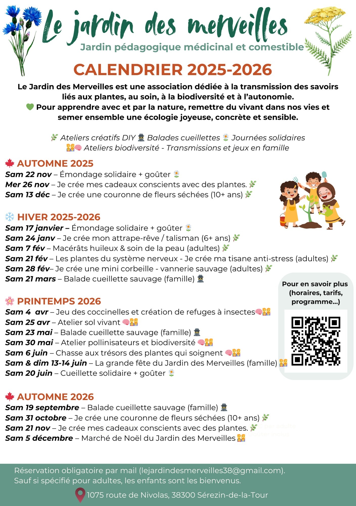calendrier revu et validé